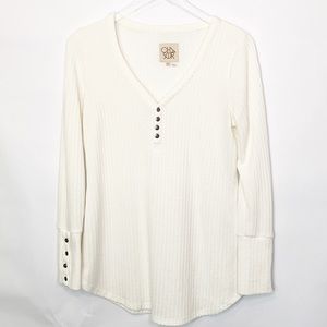 Chaser Waffle Knit Long Sleeved Tee (M)